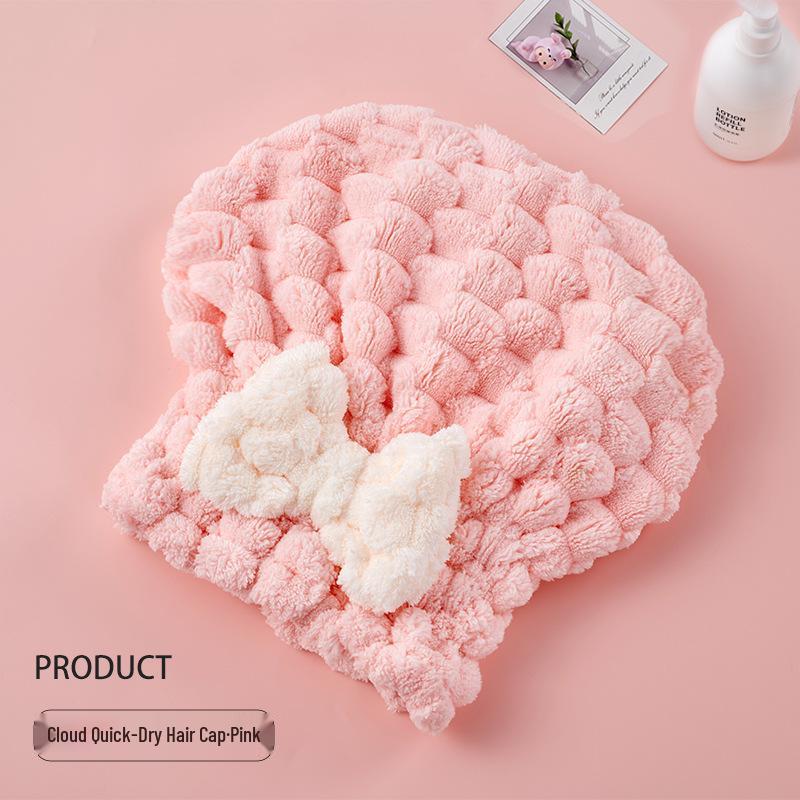 

Princess Bow Quick-Dry Hair Cap: Cute, Absorbent, No Blow-Dry Needed! Regular