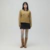 Color Block Collar Peach Cotton Jacket As1dz220