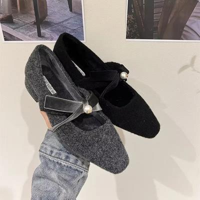 Vintage Damskie Buty Mary Jane z Kwadratowym Noskiem Outdoorowe Wygodne Miękka Podeszwa Średni Obcas Zwięzłe Buty na Imprezę Ślub