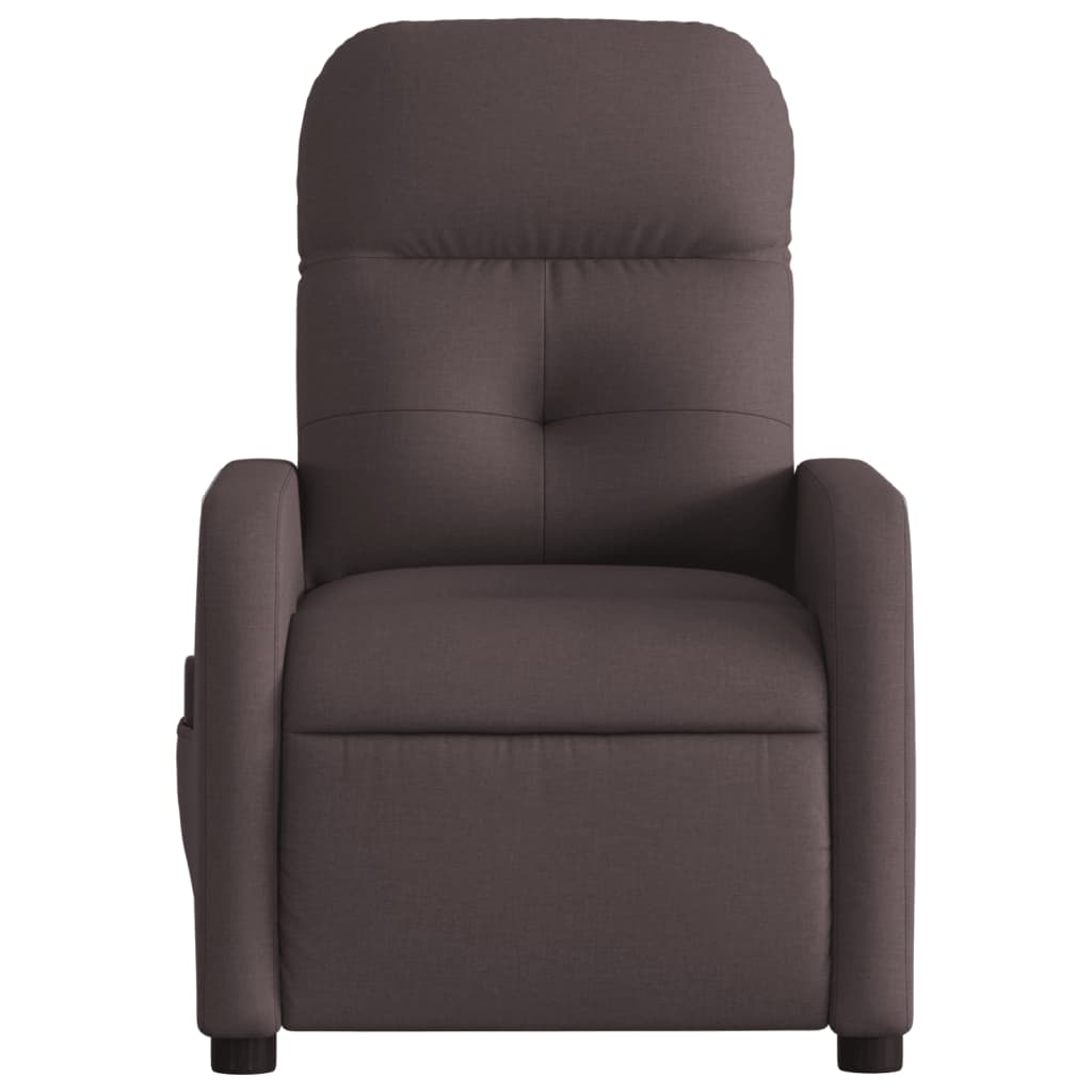 Massage Chair Dark Brown Fabric