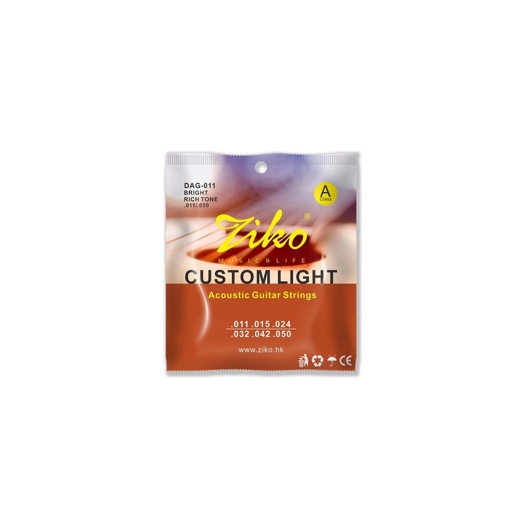 Ziko DAG Series Guitar Strings 010-011: Beginner-Friendly Folk Guitar Accessories