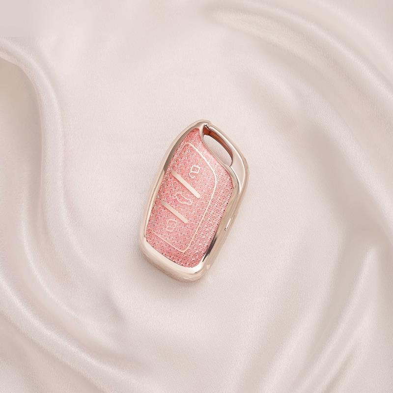 

Luxury Diamond Pattern TPU for MG4 MG5 MG6 MG ZS EV HS EHS ZX GT Roewe RX3 RX8 ERX5 RX5 I6 I5 3 Button Car Key Case Cover Fob