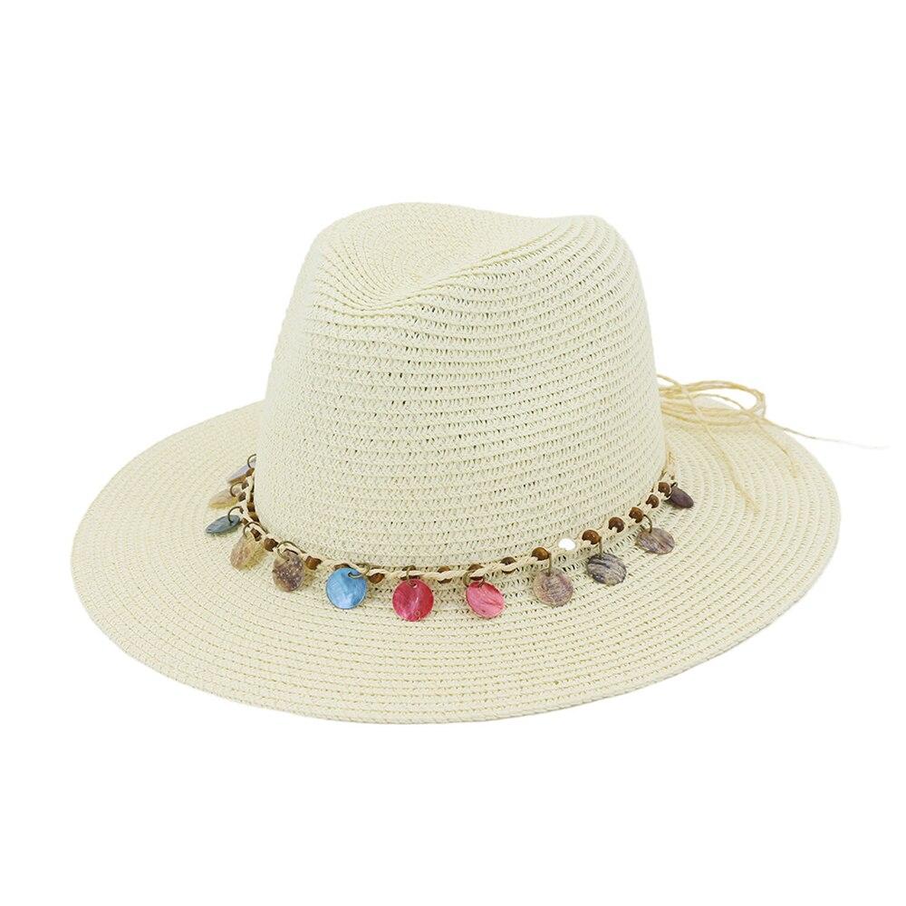 Buy Women Straw Sun Hat Solid Grey 
