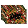 Sugar Skull Marigolds Floral Dia De Los Muertos Day of The Dead Mexican Placemats Set of 4 Table Mats for Kitchen Dining Table Decorations 12x18 Inch