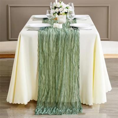 Masa Örtüsü 1 Adet Pileli Kumaş Bohem Bali Yemek Masası Örtüsü Düğün Parti Doğum Günü Ortam Vurgu Dekorasyonu