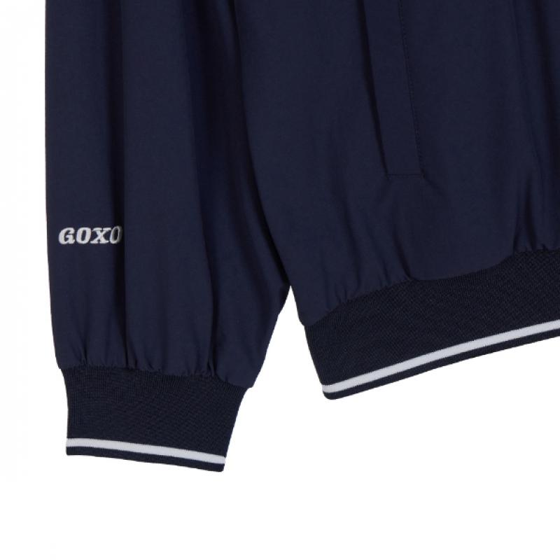 GOXO Golf Rubber Woven Half Zip For Men Navy