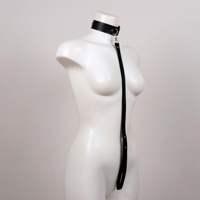 Frauen Kunstleder Halskette Set Bdsm Hals Harness Slave Leine Gothic Cosplay Körper Bondage Kragen Riemen Sex Requisiten