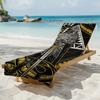 Serviette de plage imprimée Art Totem Samouraï Style Polynésien, Serviette de plage super absorbante, Serviette de natation confortable à séchage rapide