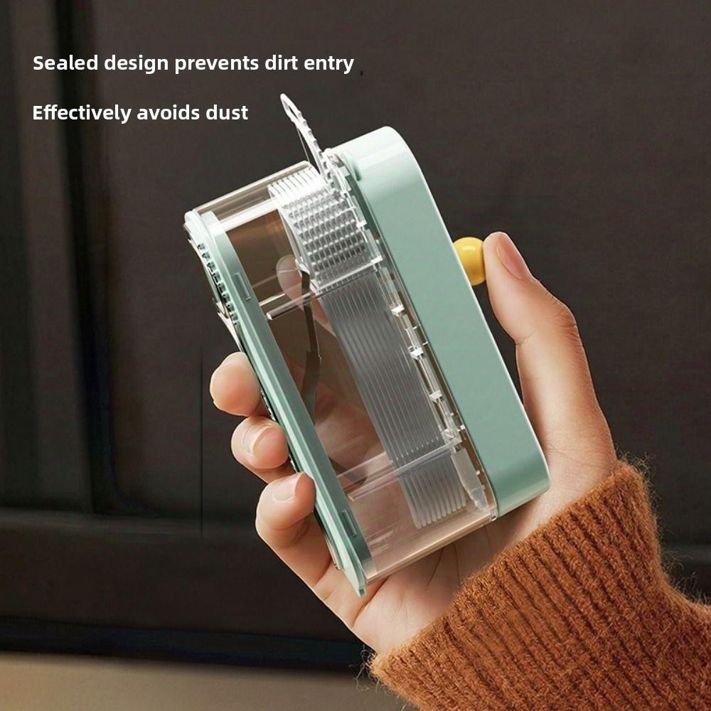 Creative Automatic Pop Dental Floss Box Press-on Dustproof Mini Teeth Stick Case Portable Reusable Floss Stick Organizer Hotel