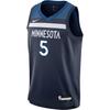 Vest X NBA Basketball Jersey Timberwolves Edwards Home 5 Sports Breathable Kids Tops Navy-Blue 9Z2B7BX2P-AED