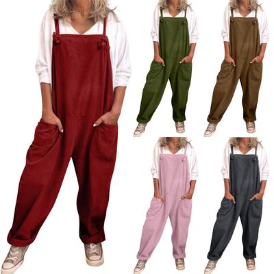 Macacão feminino plus size casual solto macacão folgado macacão