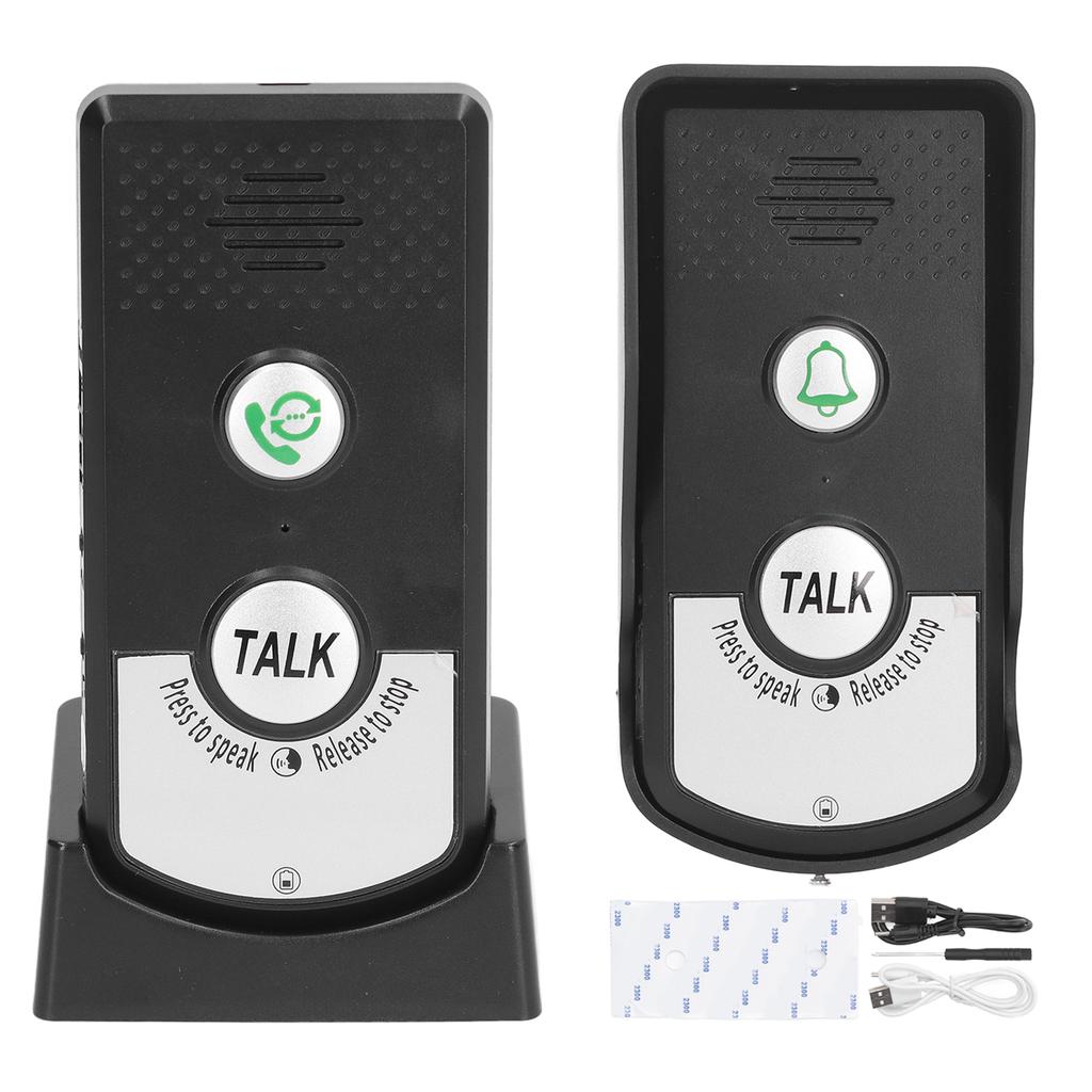 Wireless Intercom Door Bell IP54 Waterproof Electronic Bell for Home Classroom 3 Gears Sound Adjustment
