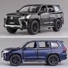 Toyota Lexus LX570 Large Off-Road SUV Simulation Diecast & Toy Vehicles Sounds & Light Pull Back Car 1:32 Alloy Collection Model