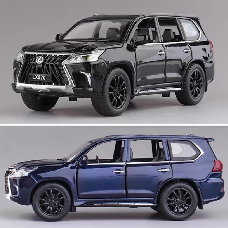 Toyota Lexus LX570 SUV Mare de Teren Simulare Diecast & Vehicule de Jucărie Sunete & Lumină Mașină cu Tracțiune:32 Model de colecție din aliaj