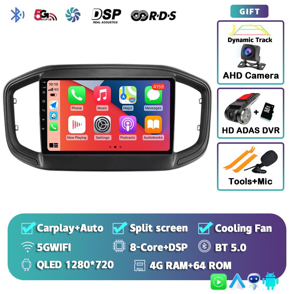Android 14 Carplay Car Radio For Fiat Strada 2020 - 2021 Multimedia Video Player Navigation GPS Stereo 2Din DVD 360 Camera DSP