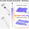 Erasable Highlighters Assorted Colors 12 Pack, Dual Tip Erasable Markers Pens, Chisel Tip Smooth Writing Highlighters Journaling Supplies Planner