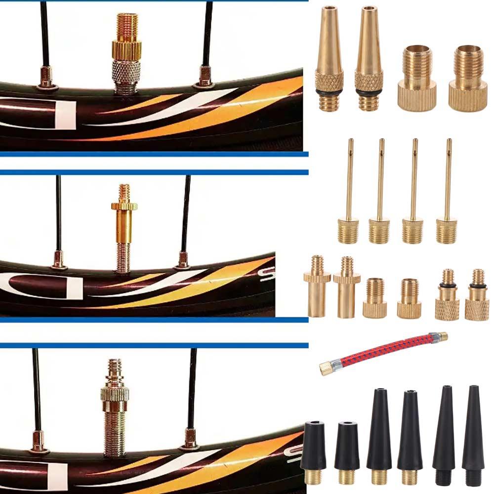 Air Nozzle Presta Schrader Valve Pump Needle Valve Adapter Tools  Gym Balloon