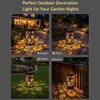 Colorful Sunflower Glowing Solar Garden Lantern Garden Solar Lights Waterproof Battery Powered Hanging Metal Flower Light
