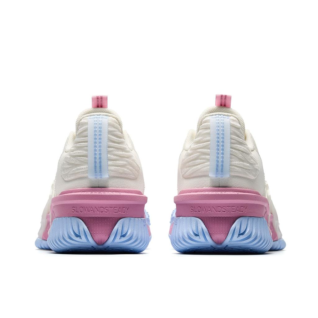 Anta Air Space 5 Professional Combat A-Flashedge Outdoor Basketball Shoes Men sneaker Ivory-White Light-Pink Blue 912631616S-1