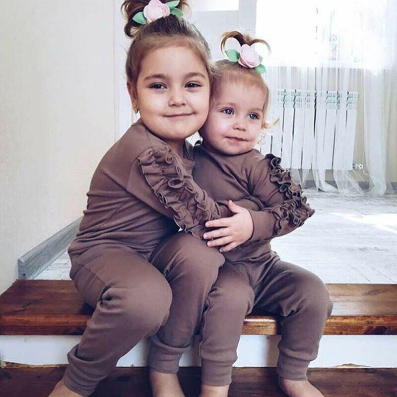 Bebé recién nacido Niñas volantes Camiseta Tops Leggings Pantalones 2Pcs  Outfits Set Ropa Manga Larga Otoño Invierno Ropa De Abrigo comprar a buen  precio — entrega gratuita, reseñas reales con fotos — Joom