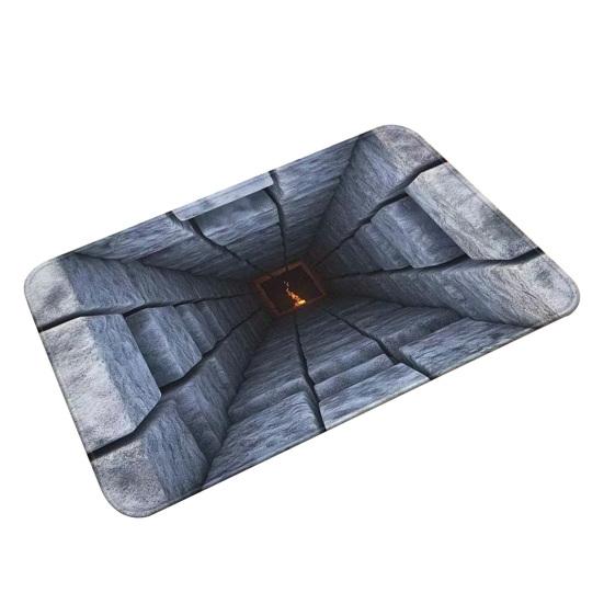 3D Dírkový koberec Realistická bezedná jáma Podložka na podlahu Zábavný koberec s optickou iluzí s protiskluzovou podložkou pro vstupní prostor obývací pokoj koupelnu