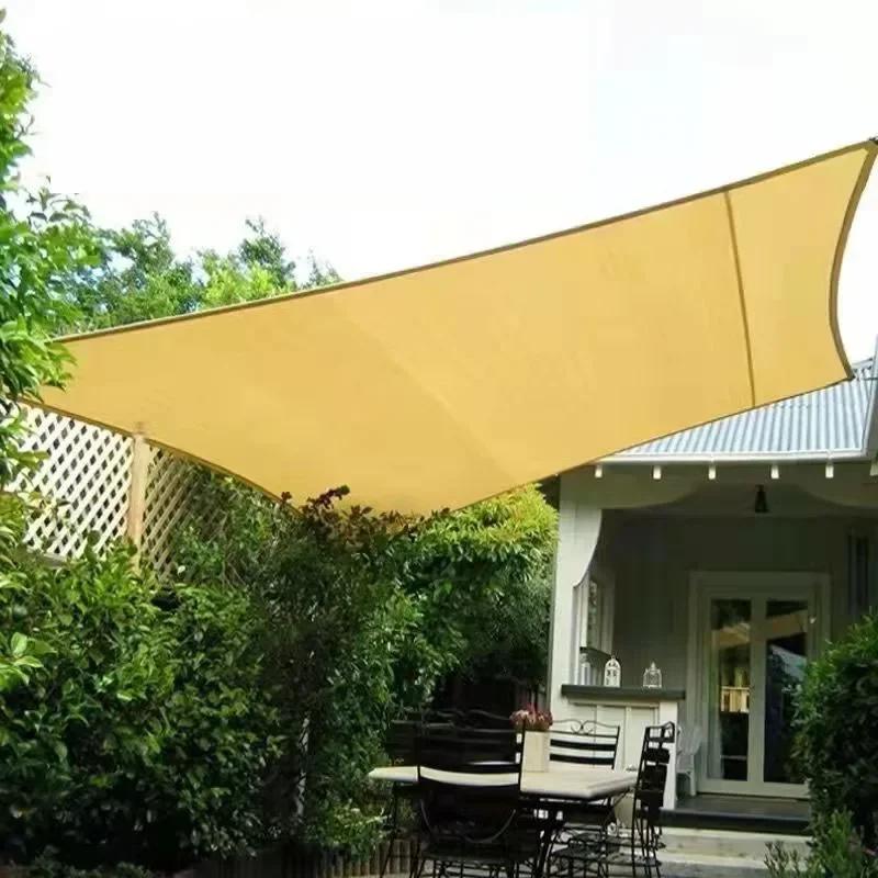 Beige sunshade net, foreign trade sunscreen, cross-border sunshade net, beige four-corner sunshade sail.