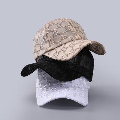 Summer Lace Hat, Cotton Ladies Baseball Cap, Mesh Breathable Cap, Sun Protection Sunshade Hat, Fashionable Female Hat Adjustable