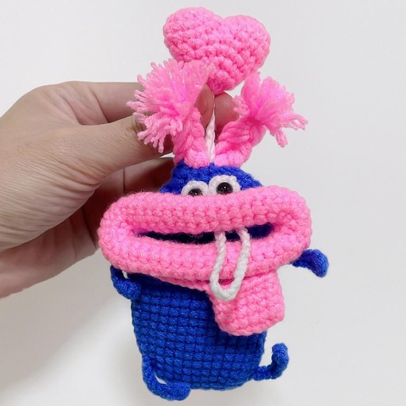 Hand-Crocheted Car Key Fob Cover, Big Mouth Key Protector, Cute Yarn Keychain for Car Keys, Unique Handmade Gift Car Key Cases