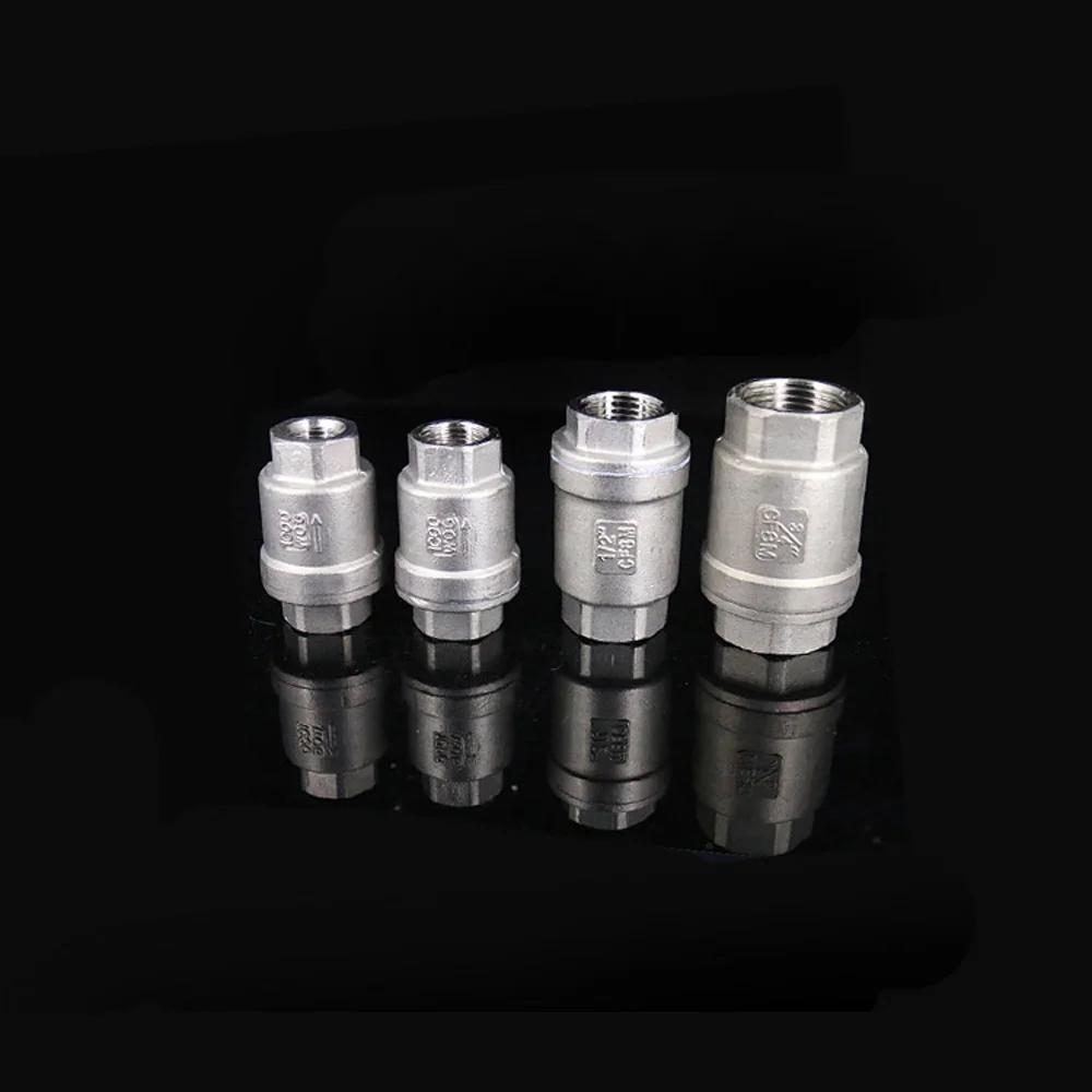 

1/2 3/4 1 2 BSPT Female Spring Check Valve Non Return 304 Stainless Steel Water Gas Oil 1/2