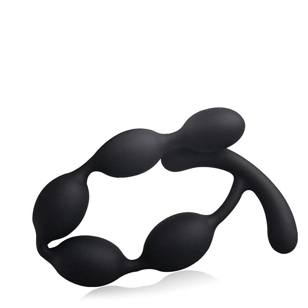 Anal Plug Anal Beads Made of Silicone with Handle Popular Ranking Adult Anal Pearl Anal Plug SM Goods 5 Connected Beads Anal Beads Beginner Waterproof