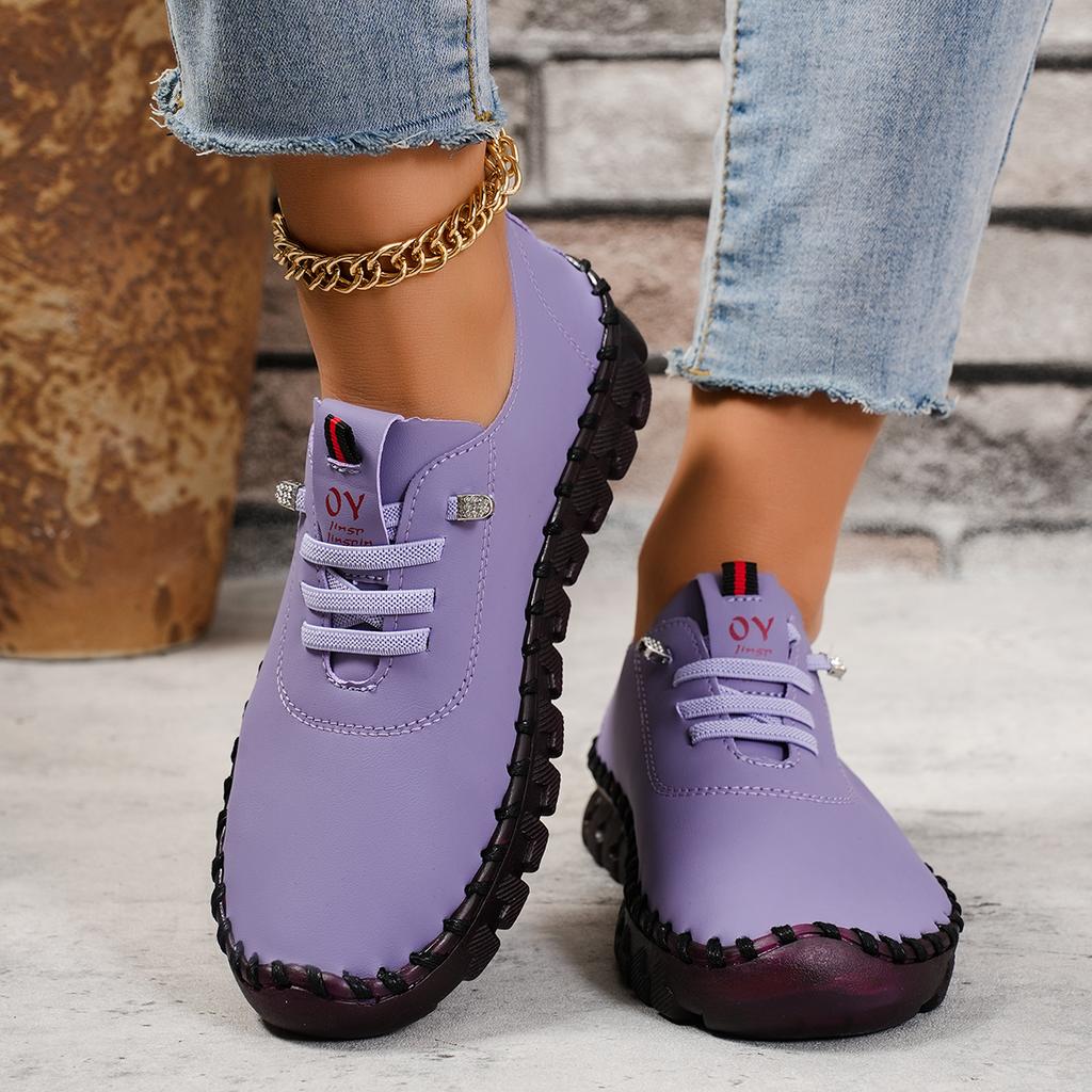 2025Spring and Summer New Soft-soled Roman Breathable Retro Openwork Sewing Bottom Plus Size WOMEN'S Shoes