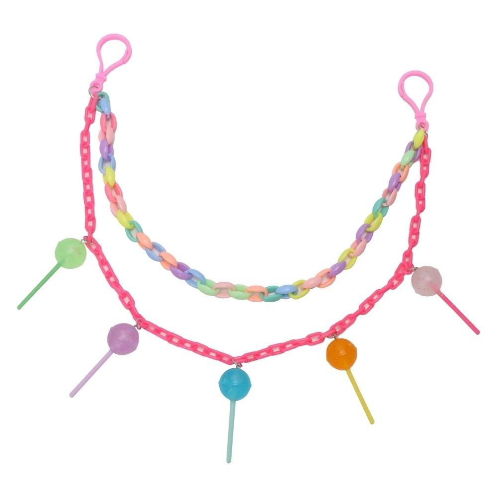 Candy-colored Lollipop Waist Chain Double-layer Resin Chain Keychain Acrylic Trousers Chains  Girls