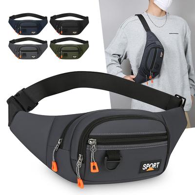 Men's Multifunctional Waist Bag Shoulder Bag Sports Outdoor Large Capacity Crossbody Bag Mobile Phone Bag