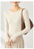 Yangzi Ultra-Fine 18-Gauge Wool One-Shoulder Sweater – Early Autumn Versatile Top