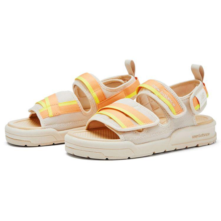 New Balance Nb 3206 Sport Casual Slide Sandals Unisex Sandals Beige Orange SDL3206N
