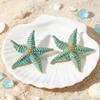 European Starfish Beach Style Earrings: Trendy Metal Drip Oil Fashion for Daily Wear