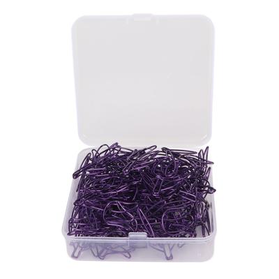 70Pcs Flower Paper Clips Cartoon Purple Flower Paper Clips Cute Flower Shape Paper Clips