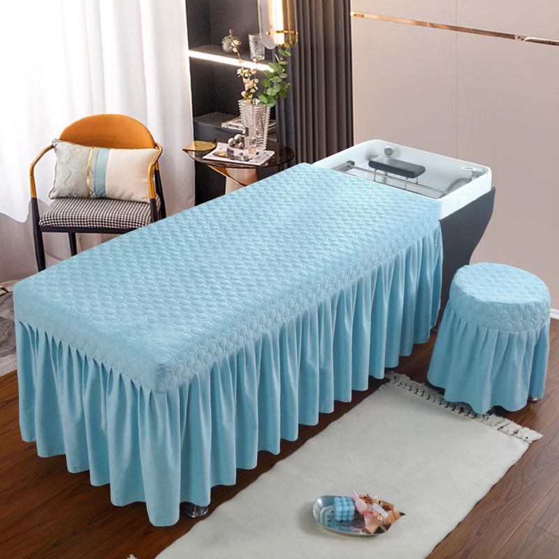 Beauty Salon Bed Skirt Hair-washing Bed Cover Massage Table Bed Cover Sheet Bedskirt SPA Treatment Table Cover