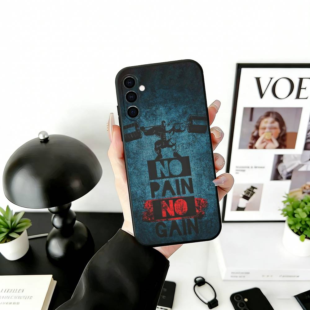 Gym Moode On Phone Case For Samsung Galaxy A73,A72,A71,A70,A53,A52,A51,Soft Silicone Black Cover