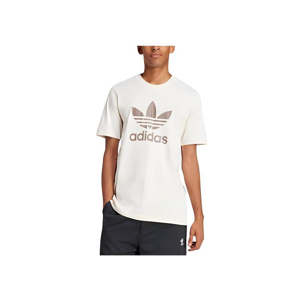 Adidas Originals Adicolor Trefoil Logo Soft Comfortable Short Sleeve T-Shirt Men Tops Magic-White JD0538