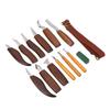 Outils de Sculpture sur Bois Manche Profondément Inséré Haute Dureté Kit de Sculpture Manuelle sur Bois avec Cuir