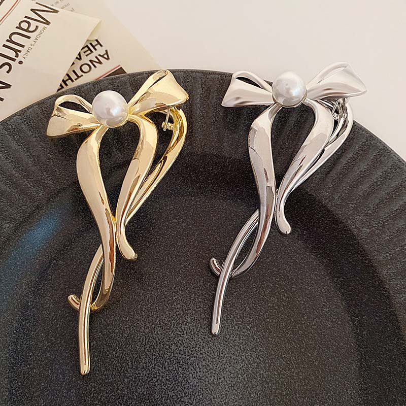 Einfache Elegante Legierung Schleife Haarspangen Pferdeschwanz Schnalle Retro Dutt Haarspange Haarnadel Frauen Haarspangen Pferdeschwanzhalter Haarschmuck
