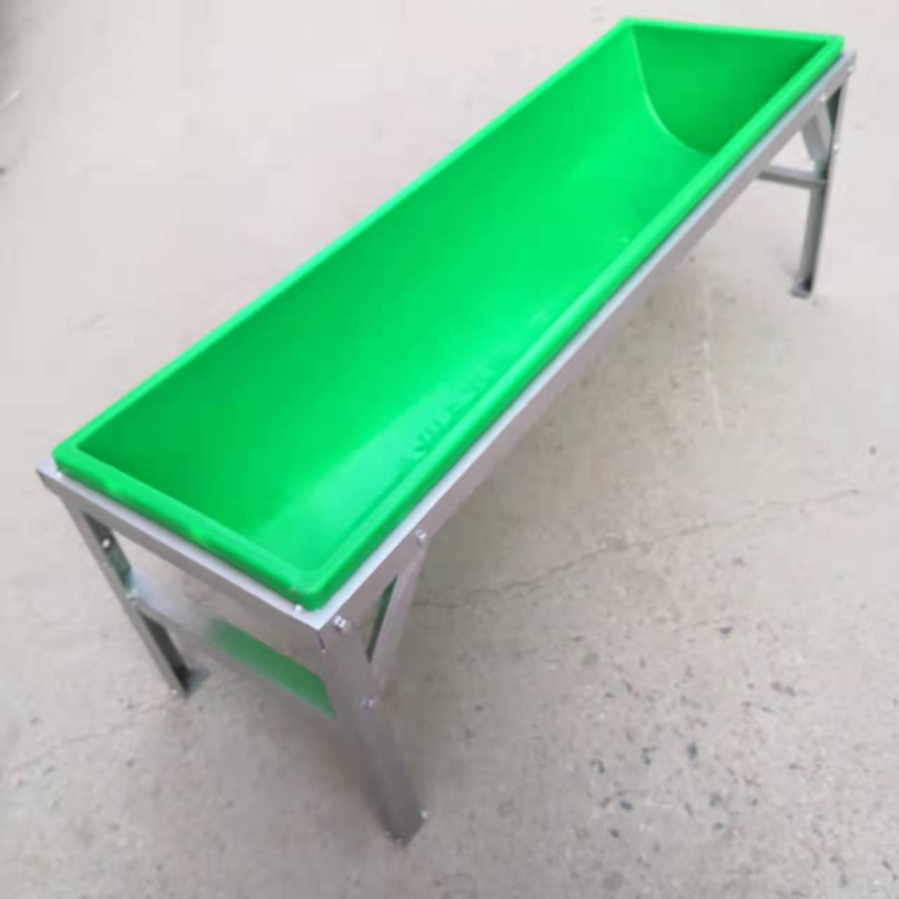 Reinforced 2m Sheep Trough with Bracket - Widened Drinking & Feeding Trough for Sheep Livestock and Farming