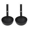 2pcs Egg Poacher Kitchen Steaming Gadgets Stainless Steel Nonstick Egg Boiling Mold with Hanger Hook for Egg Cooking Preparation