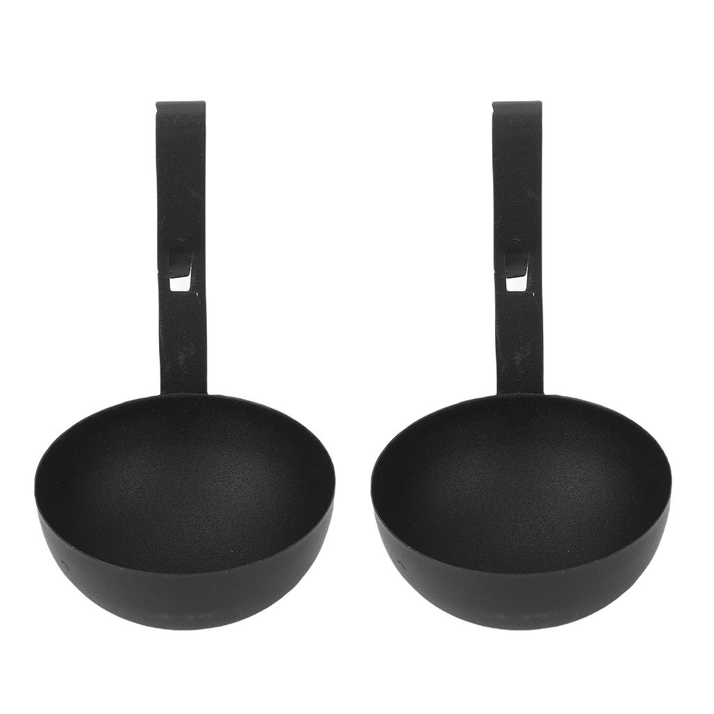2pcs Egg Poacher Kitchen Steaming Gadgets Stainless Steel Nonstick Egg Boiling Mold with Hanger Hook for Egg Cooking Preparation