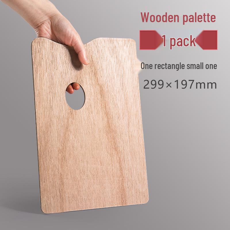 

Large Thickened Wooden Palette for Art Students - Ideal for Oil and Acrylic Painting, Portable Design