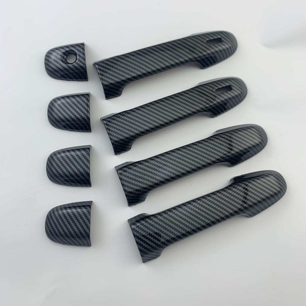 New Car ABS Carbon Accessories Plated Door Handle Cover Trim Paste Style For TOYOTA Prius C Priusc AQUA Hybrid 2012 2014 2018