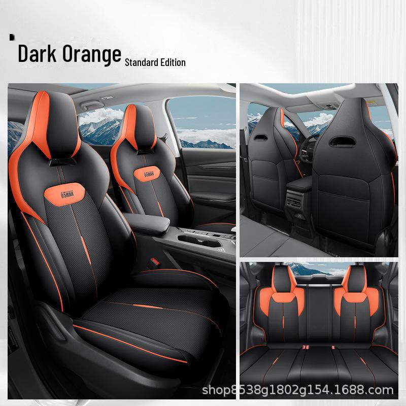 Changan Oushang X5PLUS Leather Car Seat Cushion - All-Season, Universal Fit, Anti-Dirt, Full Coverage.