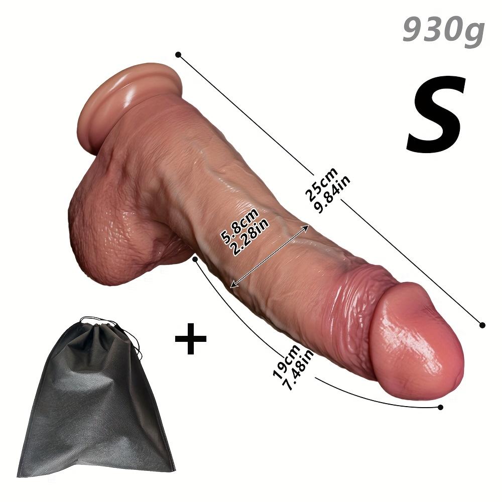 Großer realistischer Dildo mit Saugnapf – Weiches Flüssigsilikon, dickes Design für G-Punkt- & Analstimulation, Erwachsenenspielzeug für Frauen, Männer & Paare