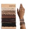 Versatile Hair Bands 20Pcs Colorful Elastic Bracelets for Braid and Ponytail Accessories Daily Use Stylish Outfits